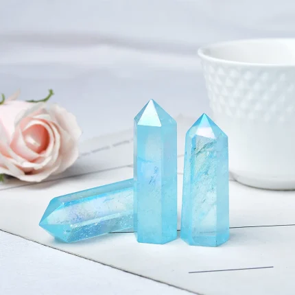 Celestial Wave - Unleash Blue Aqua Aura Quartz Crystal_4 Unleash Aqua Aura Quartz Crystal, view 4