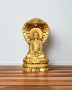 Golden Naja Buddha Statues, front view