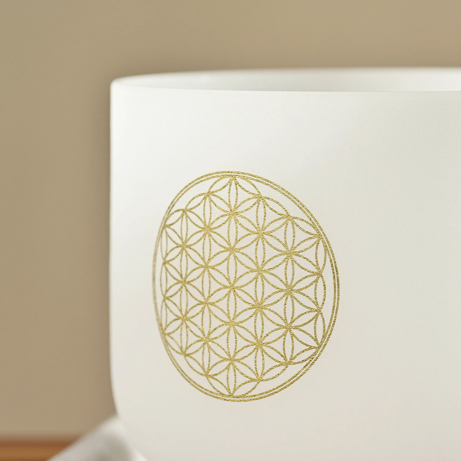 Infinity Light – Frosted flower life Crystal singing bowl set_6 Flower of life - Crystal singing bowl set, view 6