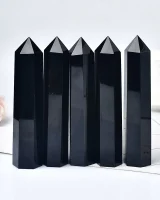 Shield Your Energy - Obsidian Crystal Tower_2 Dark Obsidian Crystal Tower, view 2