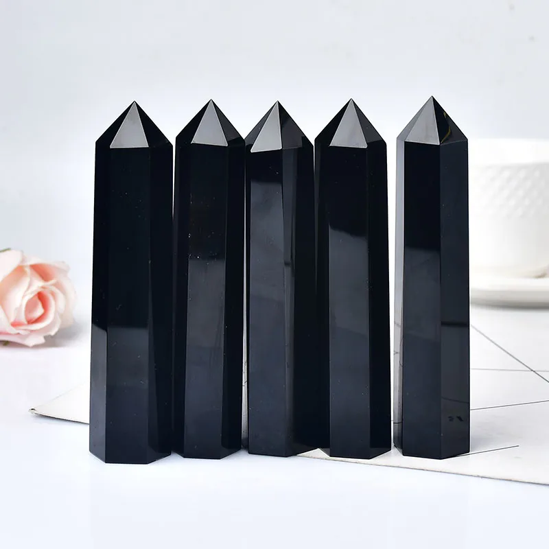 Shield Your Energy - Obsidian Crystal Tower_2 Dark Obsidian Crystal Tower, view 2