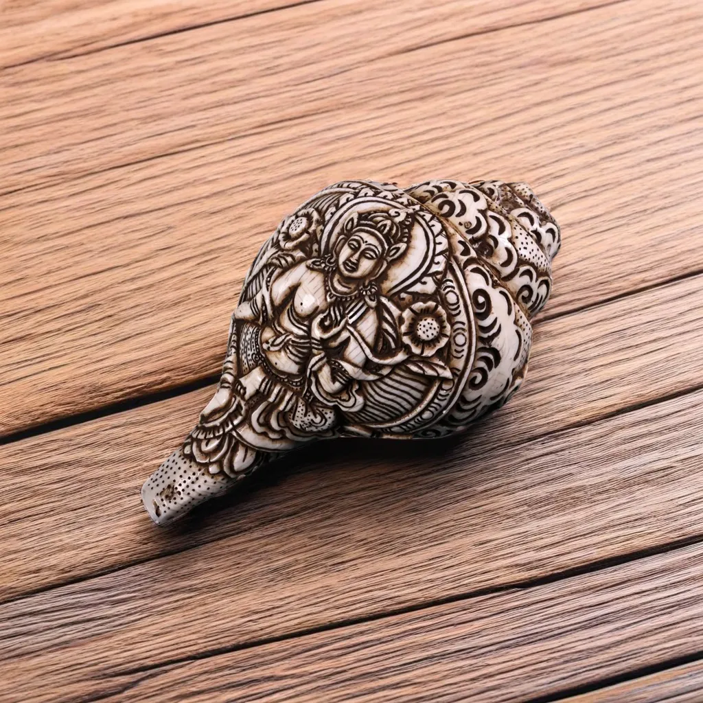 Serene Shakyamuni Buddha Conch Shell, view 3