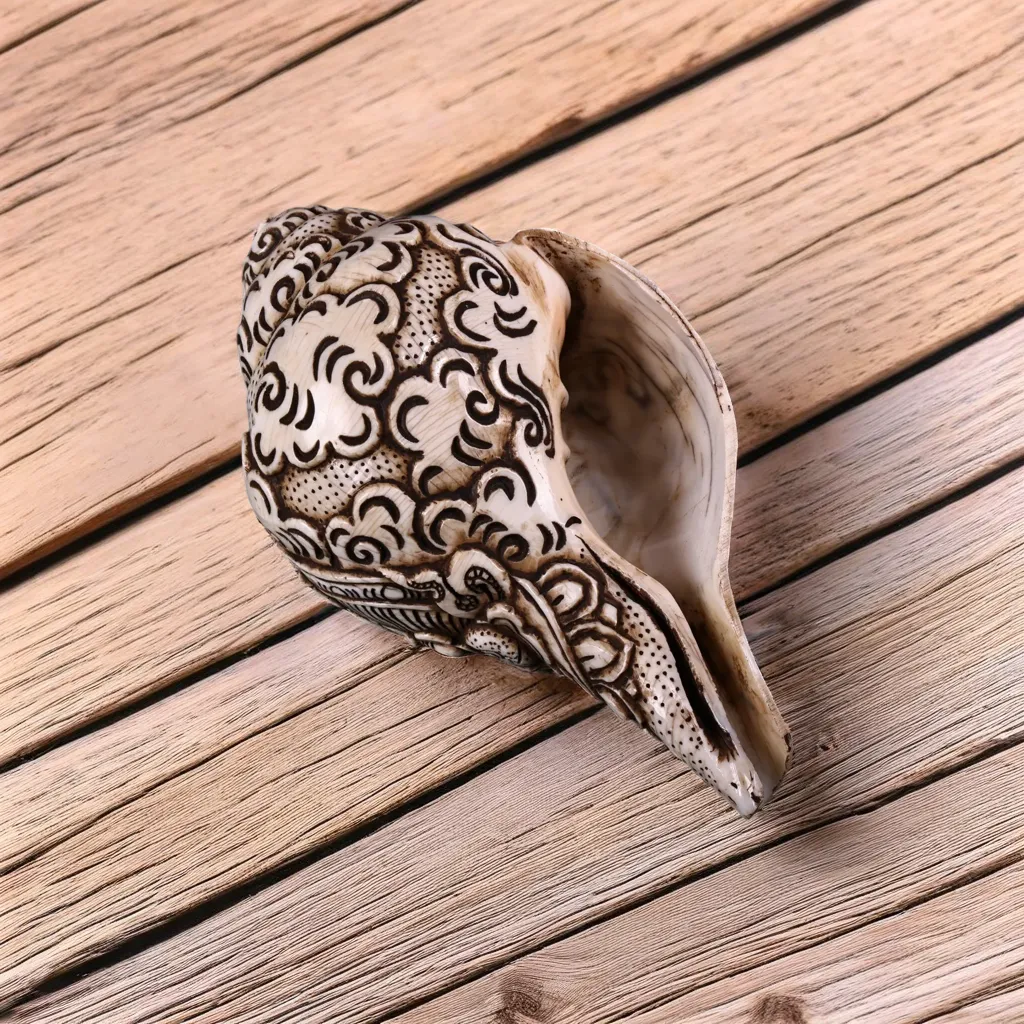 Serene Shakyamuni Buddha Conch Shell, view 4